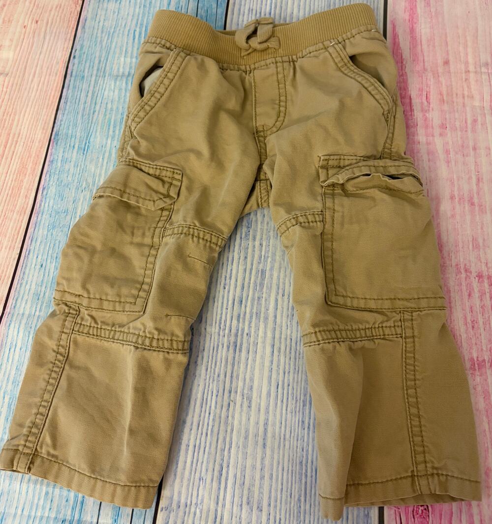 Gymboree Boys Khaki Cargo Pants 18-24 Months VGUC